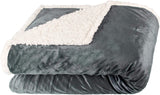 Aqua-Textil Morbida coperta 150 x 200 cm Grigio Bianco Melange Peluche Coperta TV Copriletto Sherpa Pile Oeko-Tex Ottawa Letti e coperte Besuche den aqua-textil-Store Grigio Bianco Nicki Coperta confortevole 150 x 200 cm