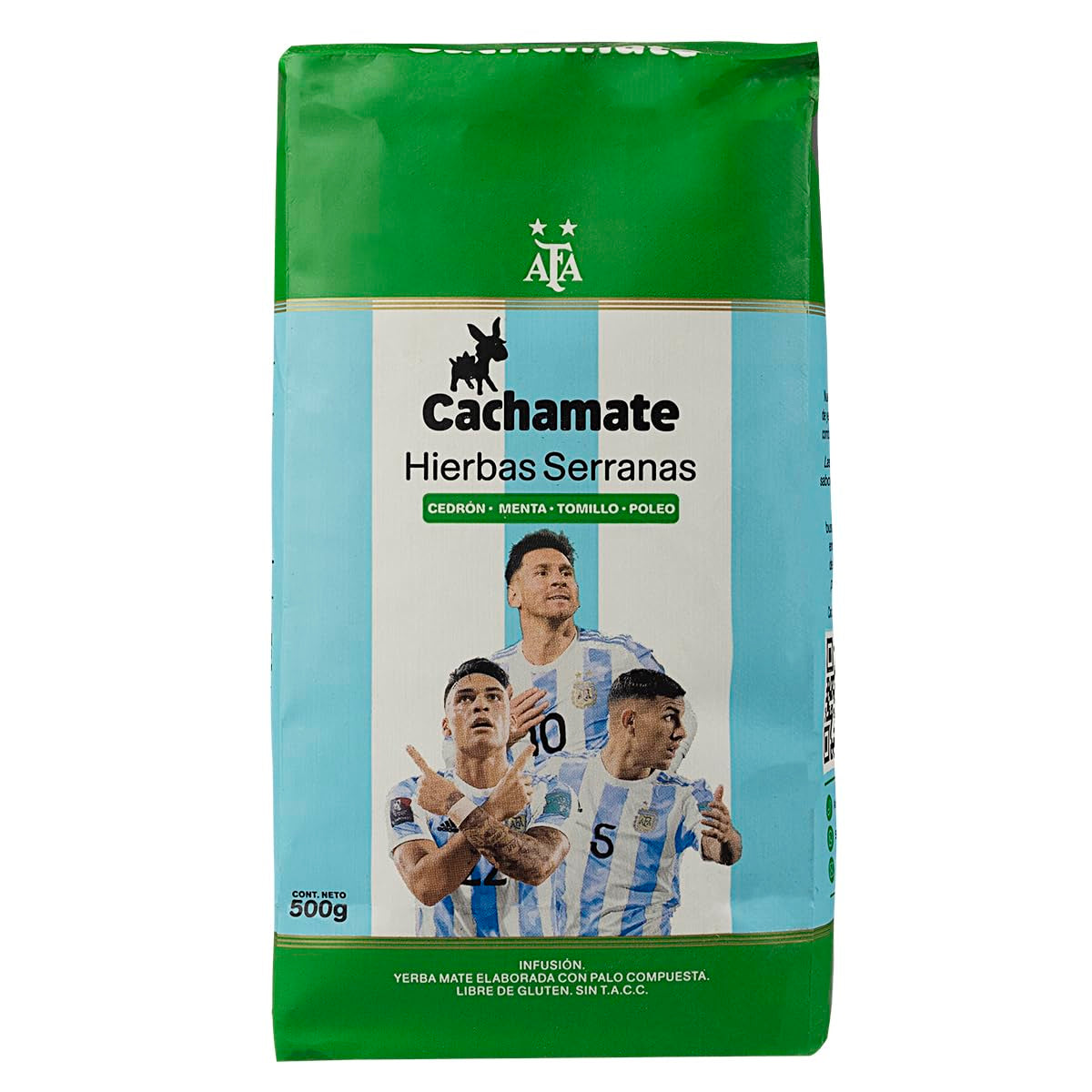 CACHAMATE Mundial Suave 500G | Calcio in edizione speciale | Yerba Mate argentina | 12 mesi di stagionatura naturale | Proprietà antiossidanti e diuretiche