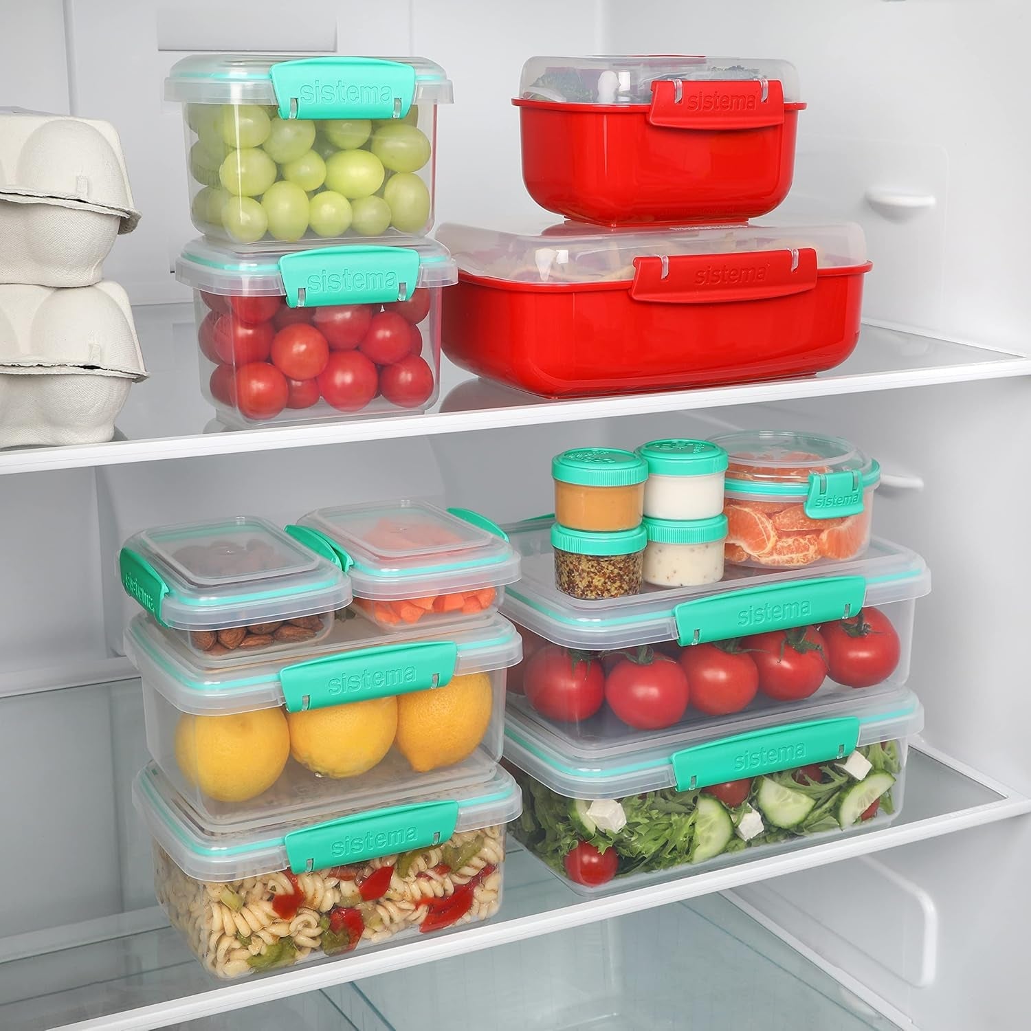 Contenitore per la conservazione del sistema KLIP IT, confezione da 6 contenitori per la conservazione degli alimenti Naty Shop