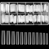 240 pezzi di unghie artificiali trasparenti, punte per unghie finte, unghie lunghe a copertura totale, punte per unghie ballerina, punte per unghie francesi a copertura totale per manicure
