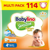Pannolini per bambini sensibili, taglia 6, extra large (13-18 kg), 114 pannolini