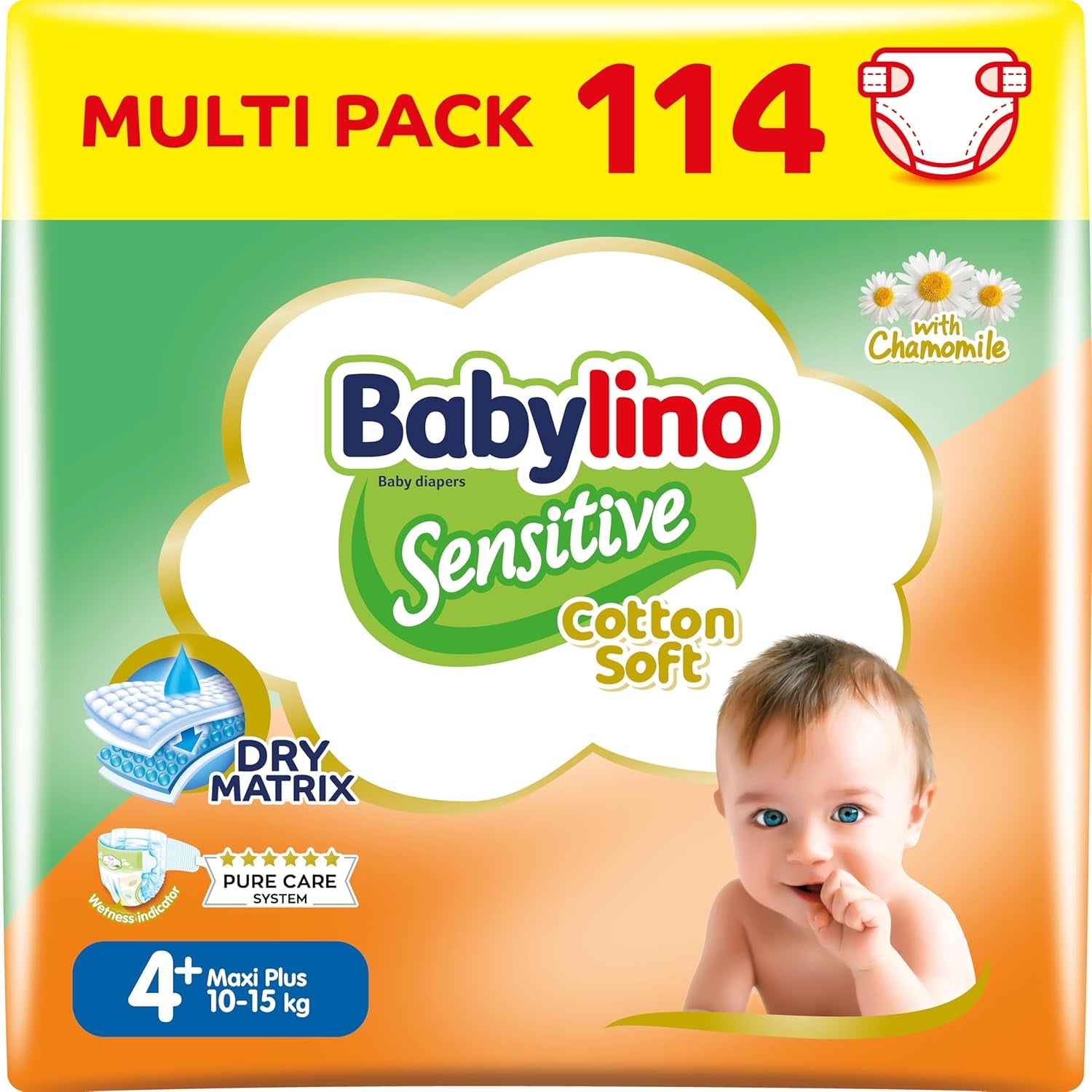 Pannolini per bambini Sensitive taglia 4, Maxi (8-13 kg), 20 pezzi