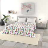 Biancheria da letto italiana trapunta basic estiva, microfibra stampata, 250X240Cm, Trapunte e Trapunte a cerchio Naty Shop Multicolor 250X240Cm