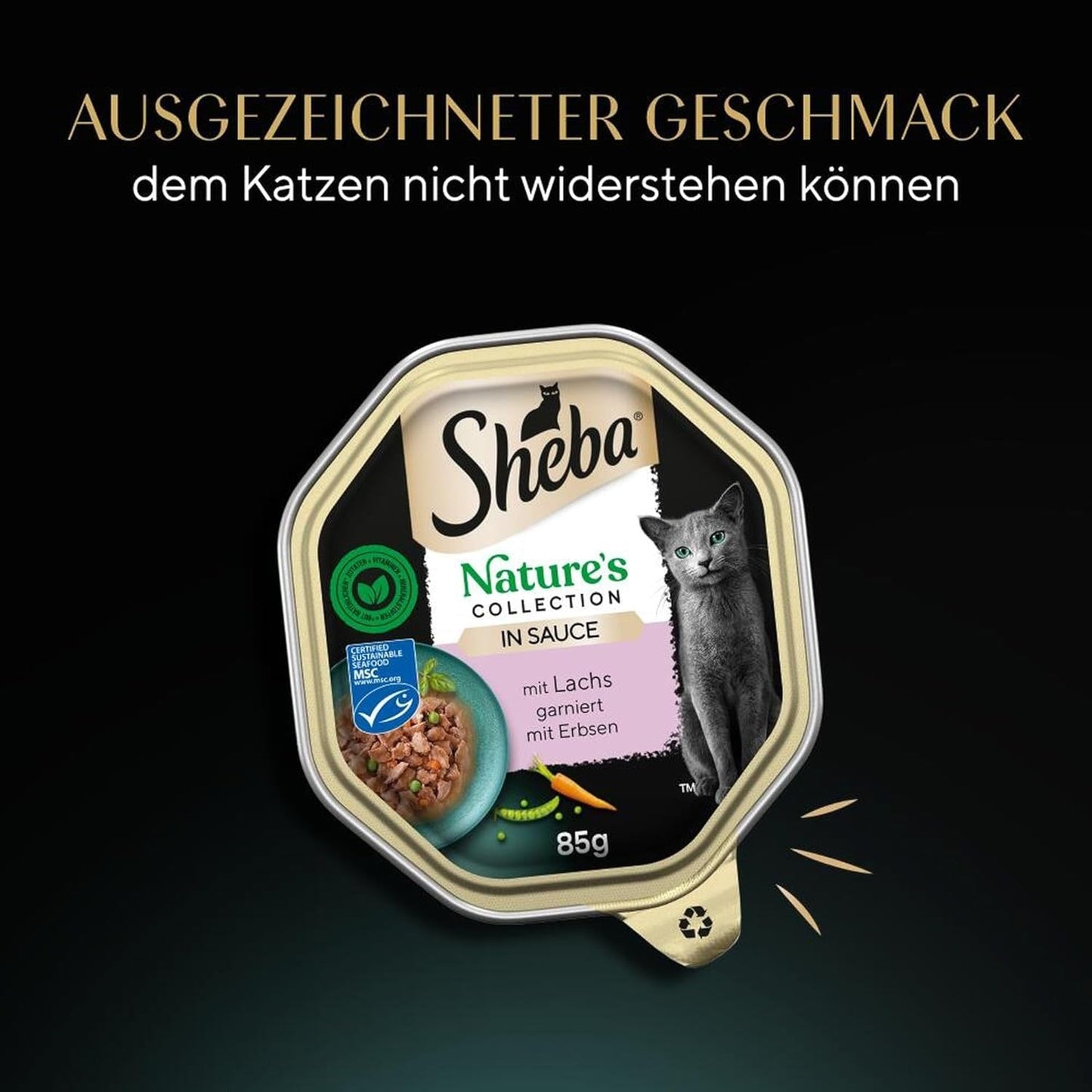 SHEBA Cibo umido per gatti, Collezione Nature in salsa di salmone, 2 x 11 x 85 g