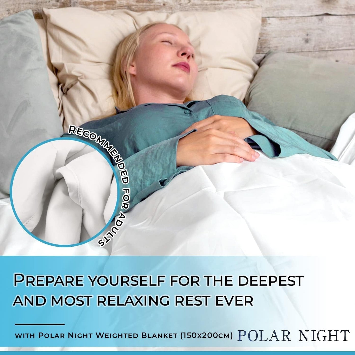 Coperta ponderata per adulti 150 X 200 Cm, 7Kg - Coperta ponderata per un sonno profondo, coperta pesante, coperta terapeutica in cotone al 100%, coperta rilassante Oeko-Tex® 100 Comforter Letti e coperte standard Polar Night