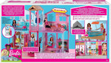 Barbie House Dream Villa Casa a schiera a 3 piani e 5 stanze con accessori come mobili, pieghevole e portaoggetti, giocattoli a partire da 3 anni, DLY32 Naty Shop Case delle bambole