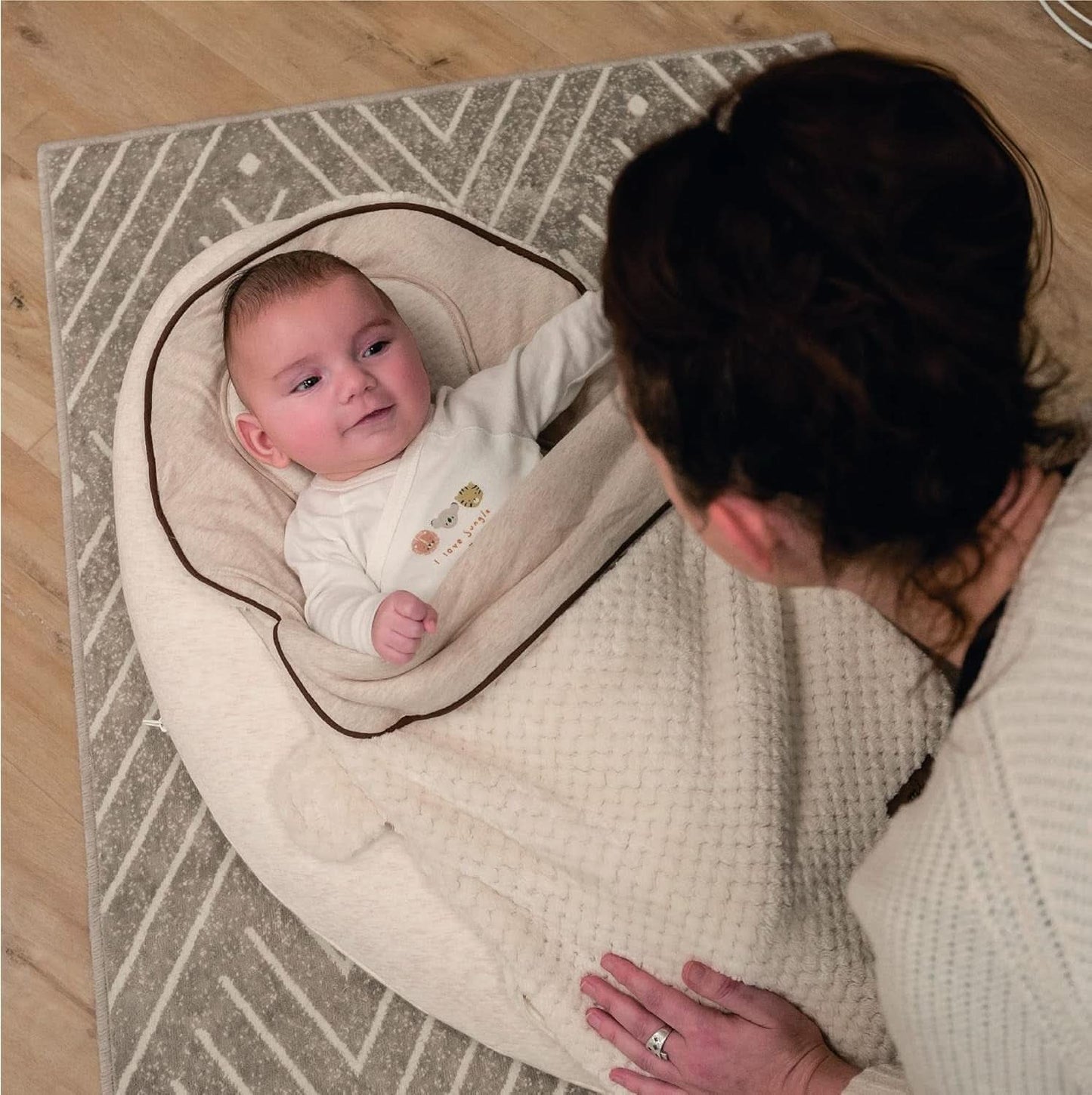 Cuscino da allattamento multifunzionale, 4 in 1, Soft Nova, beige, cuscino singolo: 202 cm, poltrona, 40 X 75 X 22 cm Accessori Alimentazione e Allattamento Bebe Naty Shop