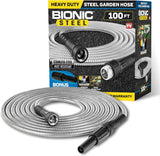 Tubo da Giardino da 30 m, Tubo per Acqua in Metallo in Acciaio Inossidabile 304, Tubo Flessibile da 30 m, Anti-Gentile, Ultraleggero e Durevole, Resistente allo Strappo, Facile da Avvolgere, 500 PSI