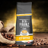 DER-FRANZ Kaffee Crema, Intensità 4/5, 100% Arabica, ganze Kaffeebohnen, 3 x 500 g