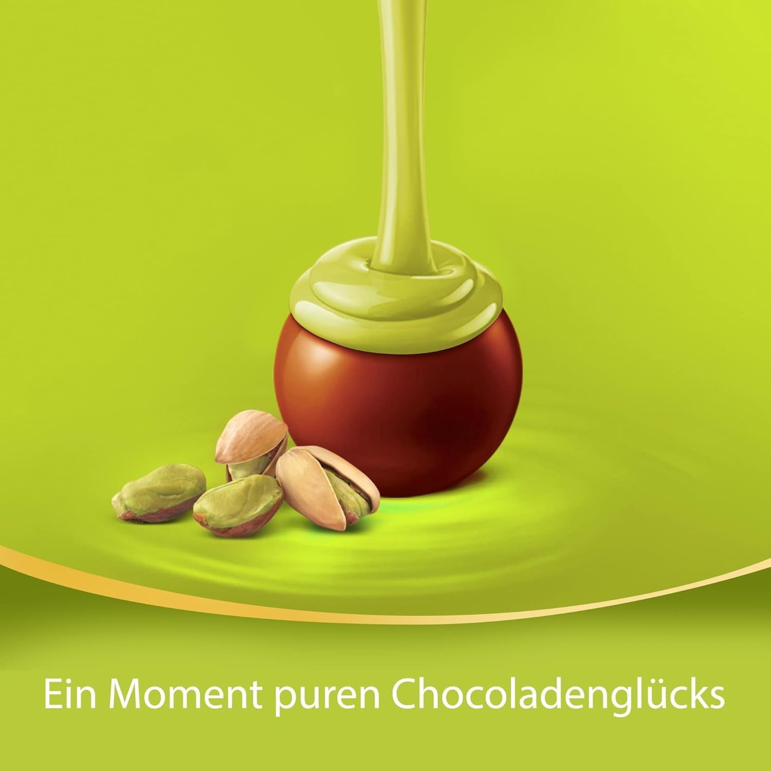 Lindt LINDOR Cioccolato al Pistacchio | Busta richiudibile da 1 kg | ca. 80 palline di cioccolato al latte con ripieno di crema al pistacchio che si scioglie in bocca | Confezione sfusa, regalo pralinato