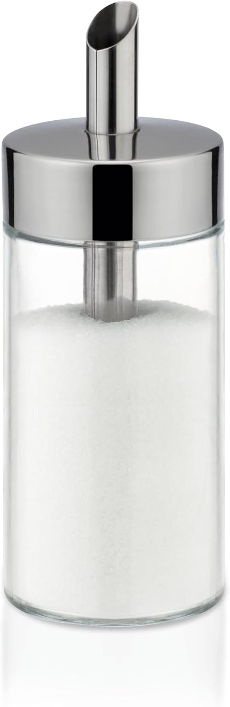 Tescoma Shaker in vetro, acciaio inossidabile spazzolato, ideale per zucchero bianco/marrone, 225 ml