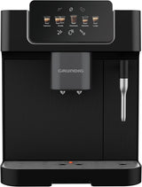 Macchina per caffè espresso completamente automatica GRUNDIG KVA 6230 con montalatte, macinacaffè in acciaio inossidabile con 13 impostazioni di macinatura, contenitore per chicchi da 250 g, serbatoio dell'acqua rimovibile da 2 litri, pressione della pompa 19 bar, display touch, nero