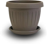 Pentola piccola con piatto - Pentola con piatto 17 cm | Design pratico e leggero | Perfetto per piante, talee o germogli precoci di 17 cm