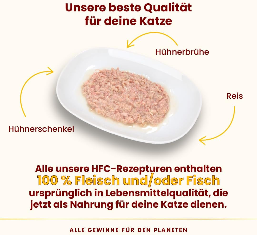 Almo Nature HFC Alimento umido naturale per gatti - Ricette assortite con pollo - 6 x 70g