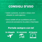 Salviette Detergenti Cycle, Salviette Igieniche Intime, Biodegradabili al 100%, Ideali per Esterno Domestico, PH 3.5, Clinicamente Testate, 12 Pezzi