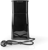 Espressore NEDIS - Caffè filtrato - 0,4 l - 1 tazza - Timer - Nero / Argento