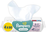 Salviette per neonati Pampers Sensitive, confezione da 15 da 80 salviette, 1200 salviette per neonati, pulizia delicata 2 in 1 e protezione della pelle