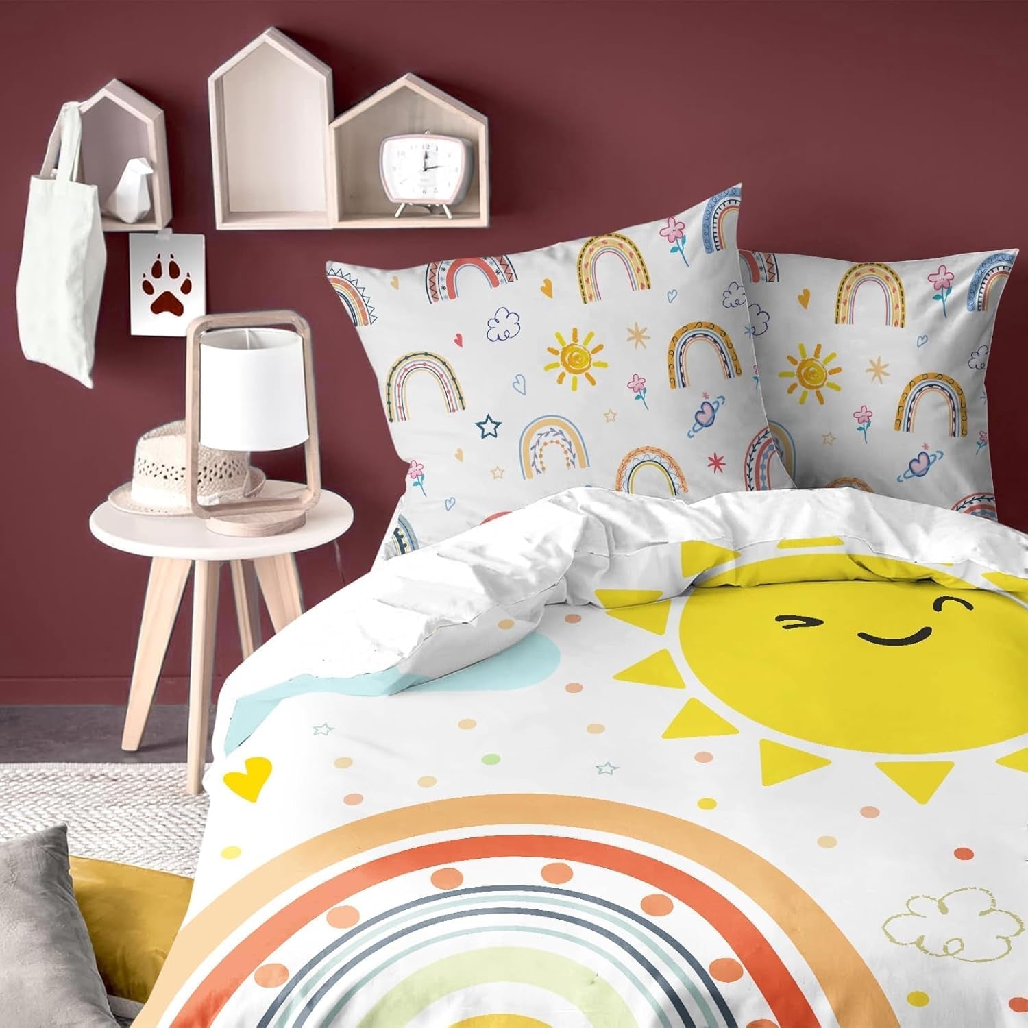 Biancheria letto per bambini, Arcobaleno, microfibra Biancheria letto - bambini Naty Shop Arcobaleno (Modello 2) 135X200+80X80