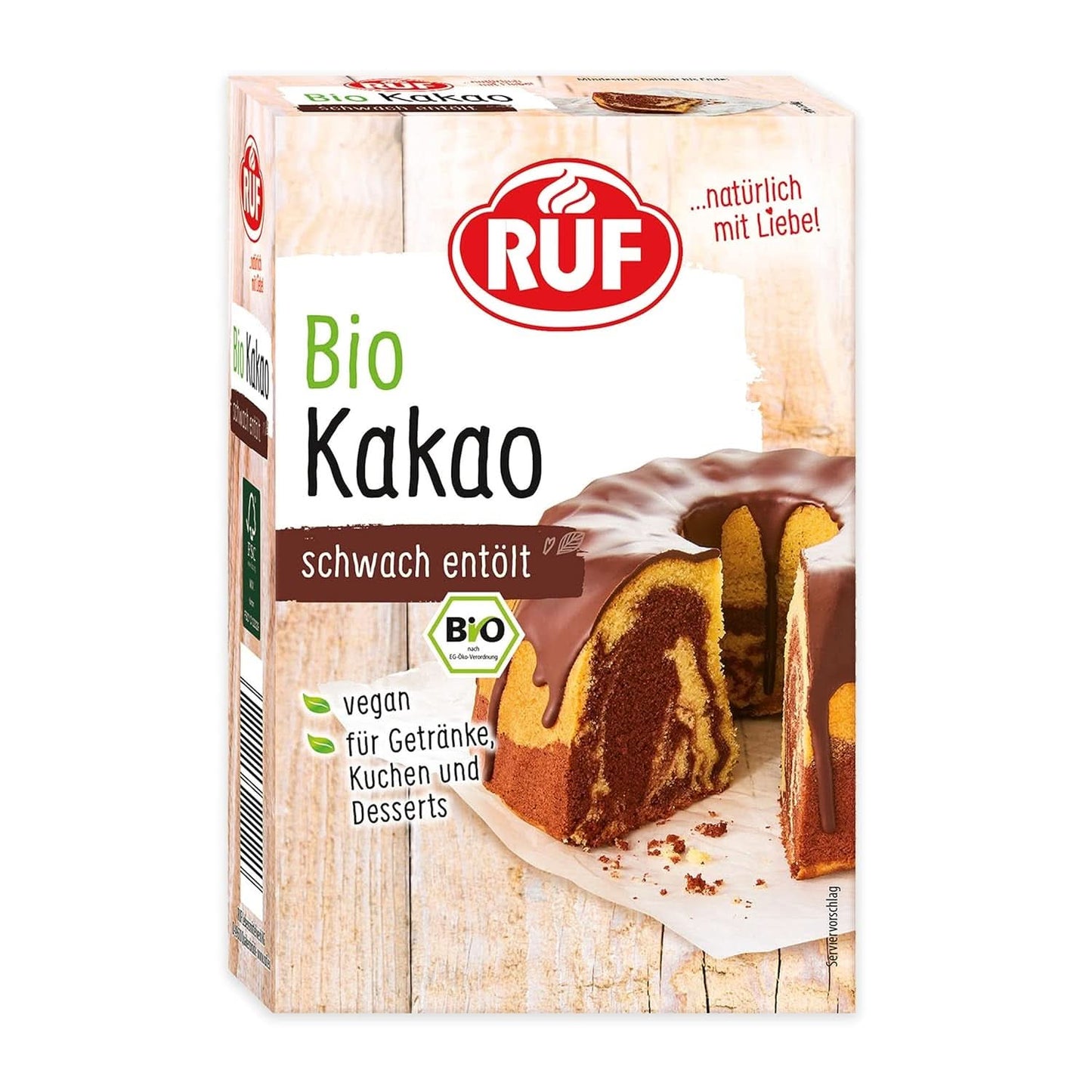 Cacao in polvere RUF di qualità biologica, 125 grammi Cacao e Cioccolata Calda Naty Shop Cacao in polvere 125 grammi