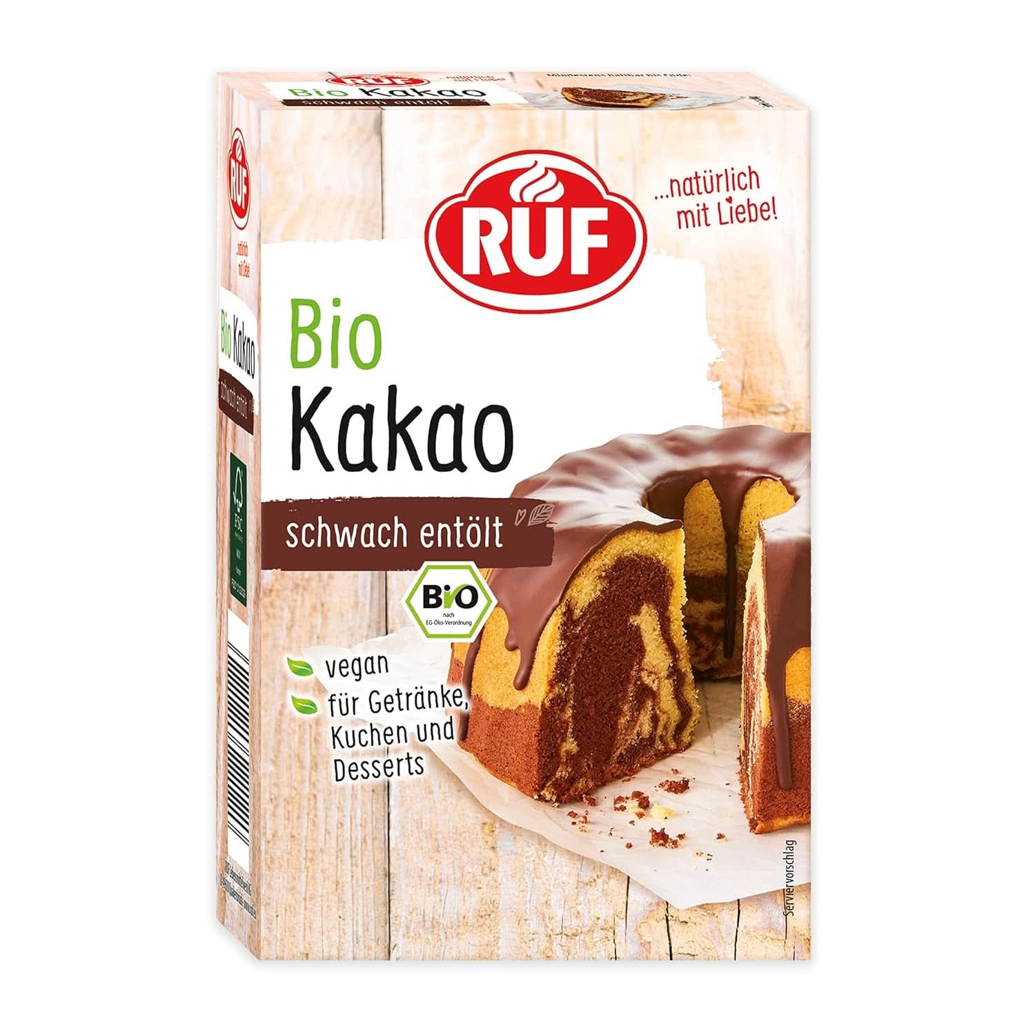 Cacao in polvere RUF di qualità biologica, 125 grammi Cacao e Cioccolata Calda Naty Shop Cacao in polvere 125 grammi