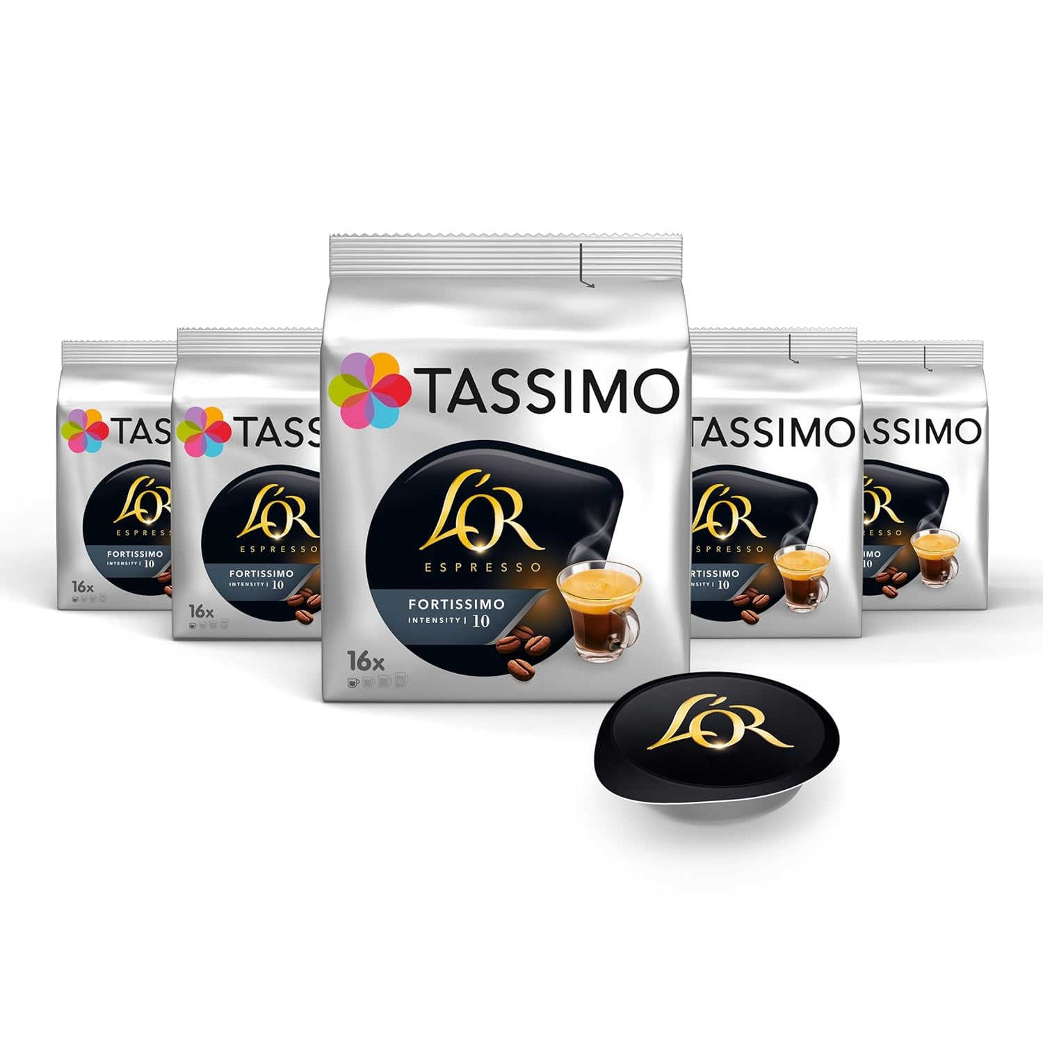 Tassimo Kapseln L'OR Espresso Fortissimo, 5 x 16 cialde, 80 Kaffeekapseln