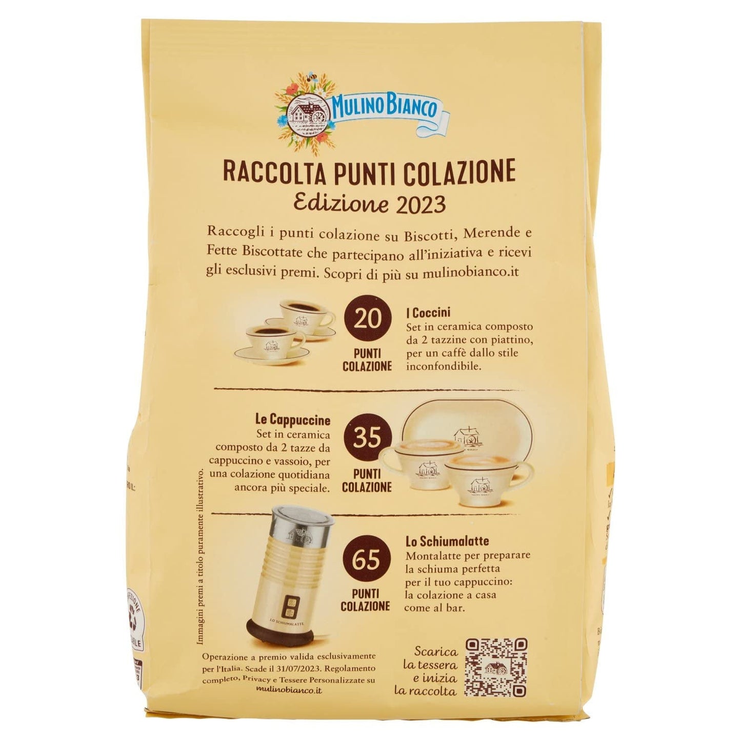 Biscotti Frollini Galletti del Mulino Bianco al latte fresco, 100% italiani, 350 g