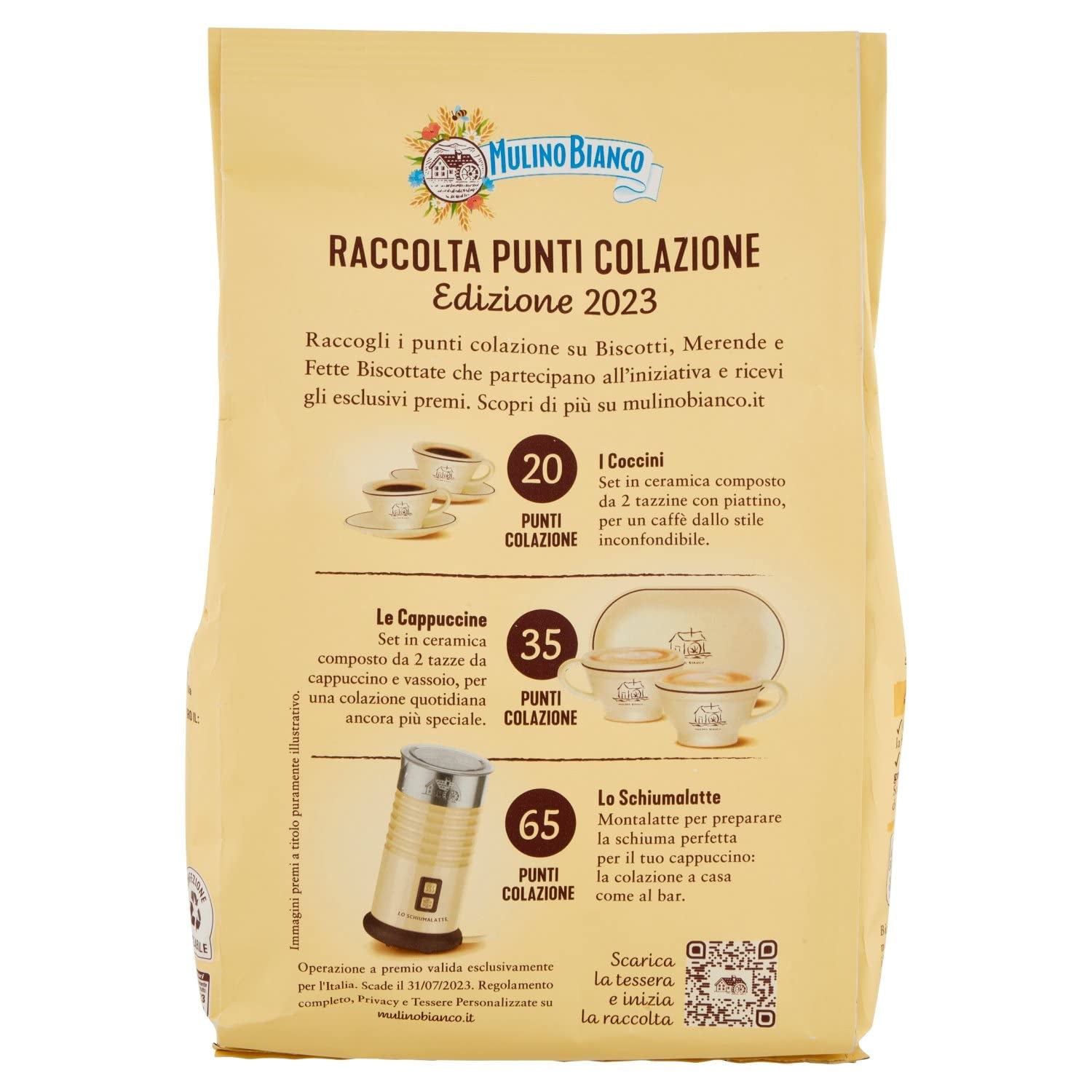 Biscotti Frollini Galletti del Mulino Bianco al latte fresco, 100% italiani, 350 g