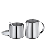 Cilio DELIZIA Dente e Tazza di Latte | Set da caffè | Tazza e contenitore per il latte in acciaio inossidabile | Impilabile | Con cucchiaio | Porzioni 250 ml Latte e 220 g Zucchero