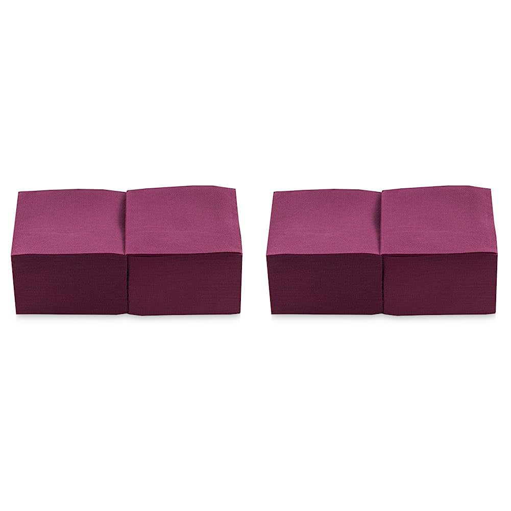 Saten Ser22104961 Cocktail, tovaglioli 20 X 20, 2 strati, piega 1/4, 100 tovaglioli, Punta-Punta, nero