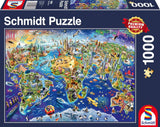 Schmidt Spiele 58288, Scopri il mondo, puzzle 1000 pezzi Puzzle Naty Shop Titolo predefinito