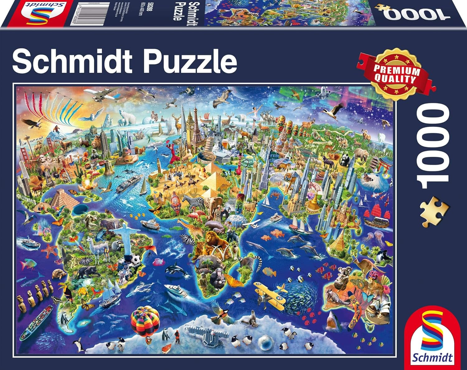 Schmidt Spiele 58288, Scopri il mondo, puzzle 1000 pezzi Puzzle Naty Shop Titolo predefinito