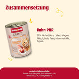 animonda Carny Adult Single Protein Pure Chicken (6 x 400g), alimento umido per gatti adulti con un'unica fonte proteica, alimento umido per gatti adulti, senza cereali e senza zucchero