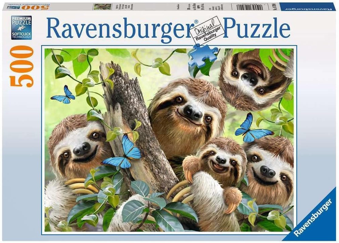 Ravensburger Puzzle 12000203 - Sloth Selfie - Puzzle da 500 pezzi per adulti e bambini dai 10 anni, puzzle con motivi di animali Puzzle Naty Shop Vecchio design