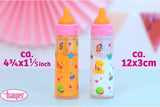 Bayer Design 79201AE Bottiglia magica, bottiglia per il latte, borraccia, accessorio per bambola, bianco e arancione
