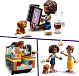 LEGO Friends Rolling Café Piccolo giocattolo da forno per bambini, regalo per ragazze e ragazzi dai 6 anni, giocattolo educativo con Aliya, Jules e Aira il cane 42606 Set da costruzione Beuche den LEGO-Store