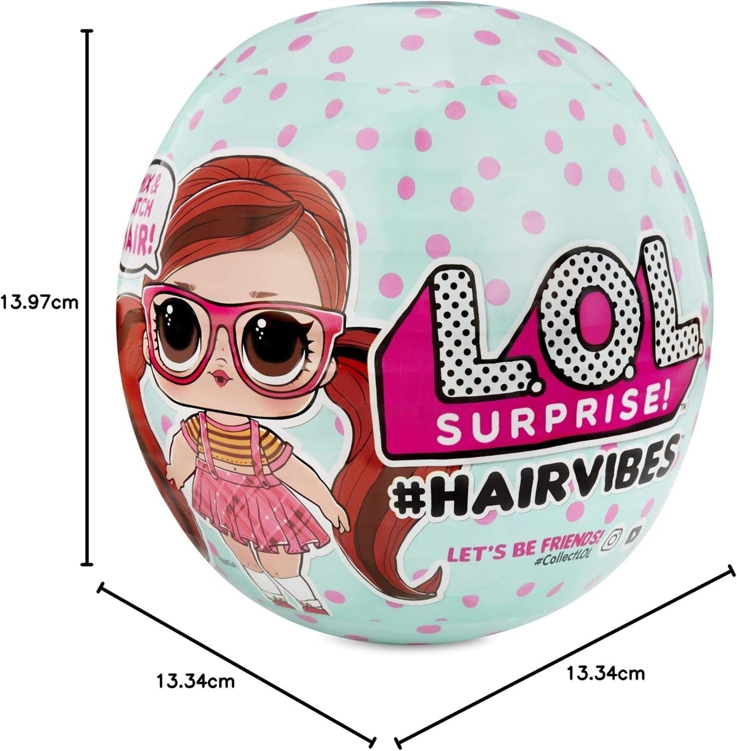 Bambole da collezione LOL Surprise per ragazze - Con 15 diverse sorprese e acconciature - Bambole #Hairvibes