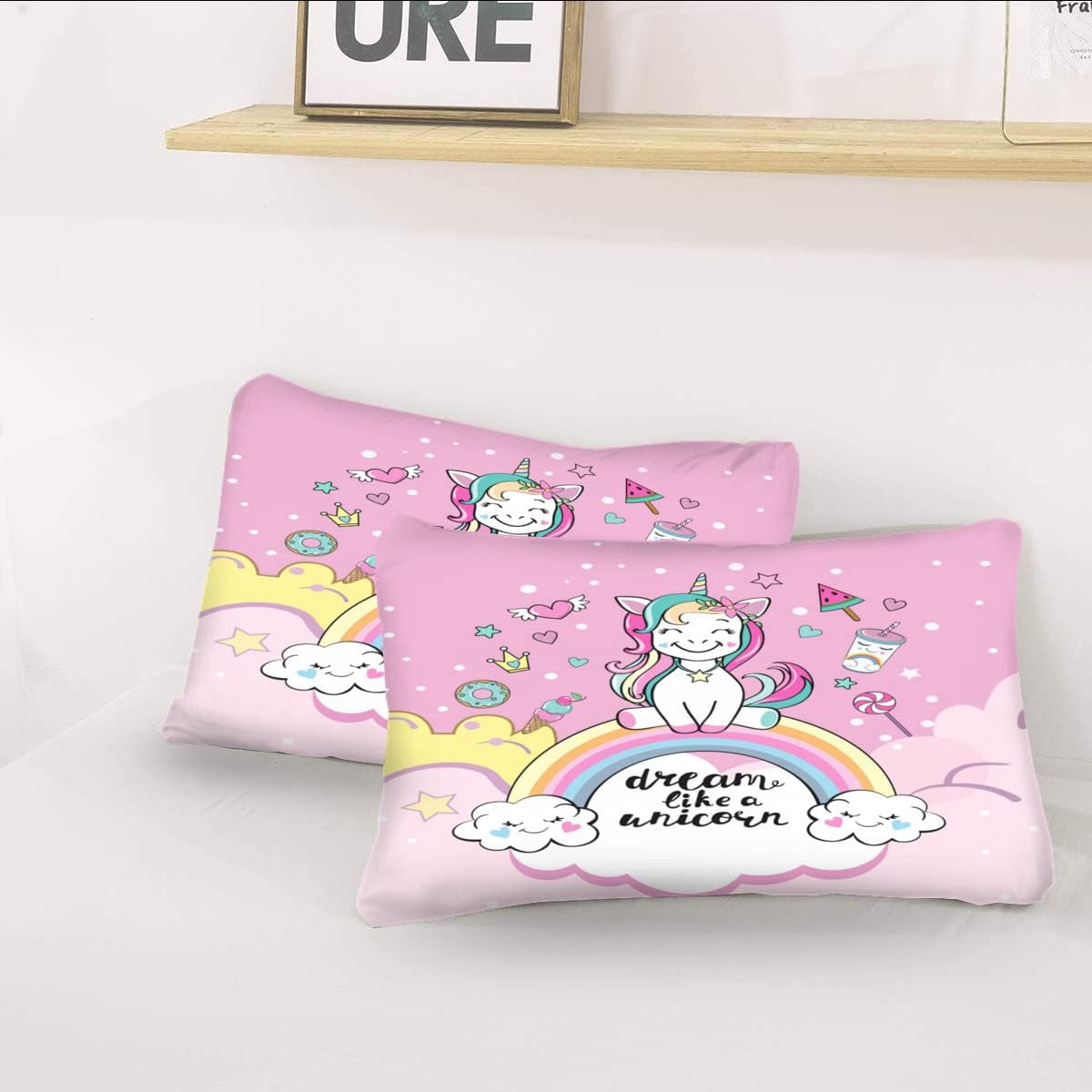 Biancheria da letto per bambine, Unicorno, 2 federe Biancheria da letto per bambini Naty Shop
