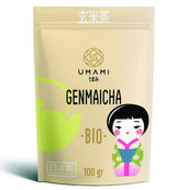 Tè verde Umami Bio Genmaicha dalle culture giapponesi, 100g - Foglie di tè con riso fritto -