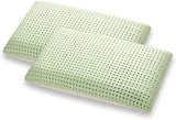 Cuscino Ortopedico Supporto Collo - Aloe Biologico - Cuscino Viscoelastico Aloe Vera Altezza 14 cm Rivestimento 100% Cotone Cuscino Visco - Cuscino Memory Foam - Made in Italy Naty Shop Cuscini Standard 2 Pezzi (1 Confezione)