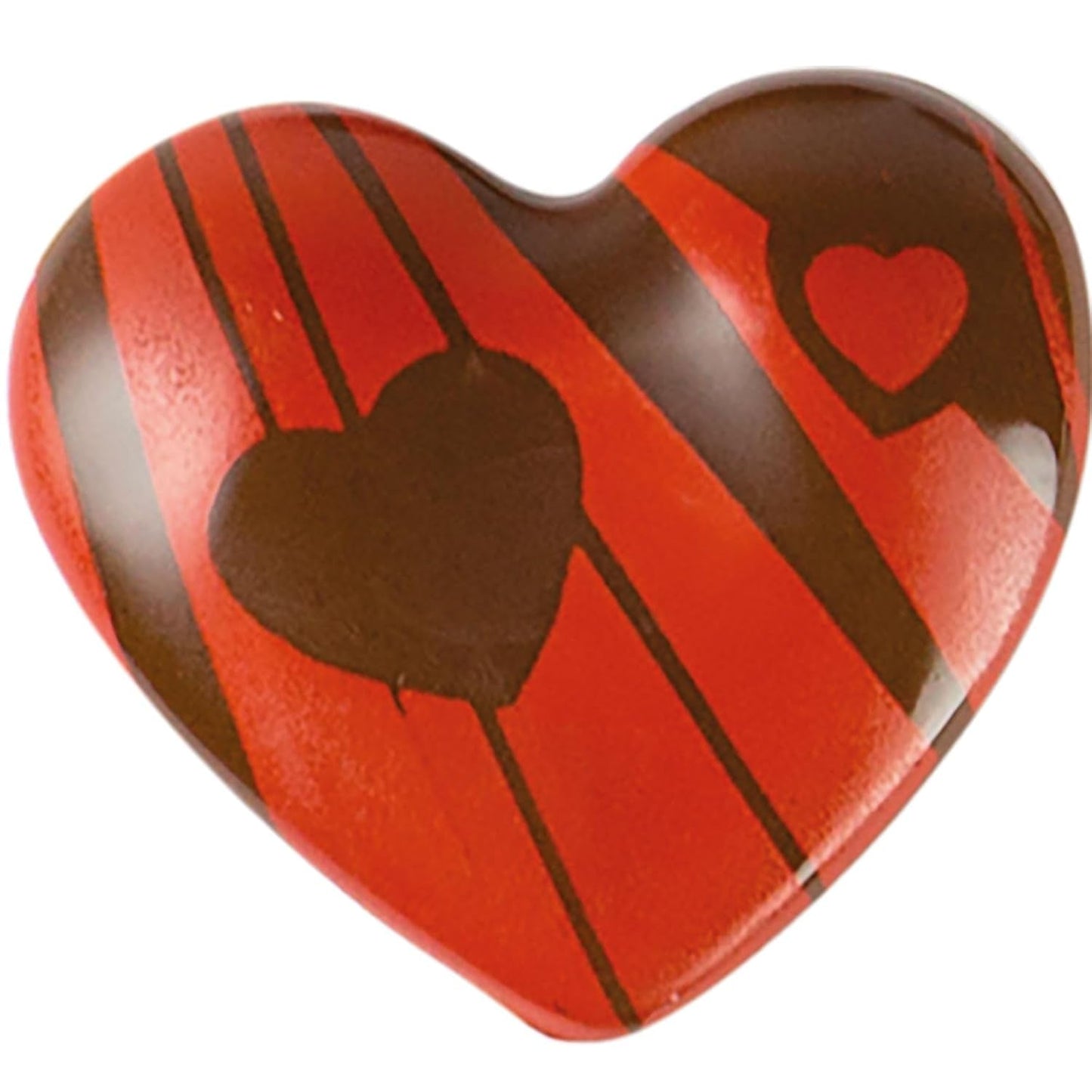 Günthart 135 pezzi Cuori in filigrana di cioccolato fondente colorati Tri-Motion stampati 1 confezione (236g)