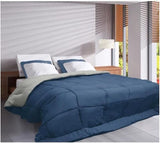 Poyet Motte Trapunta lavabile con fodera fissa - 140X200 Cm - Blu petrolio/beige mastice Trapunte e trapunte Naty Shop
