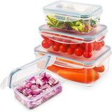 YASHE Barattolo per alimenti con coperchio Set di barattoli in plastica da 12 pezzi Scatole trasparenti impilabili per alimenti trasparenti impilabili al 100% senza BPA Naty Shop Mb-04-4 pezzi