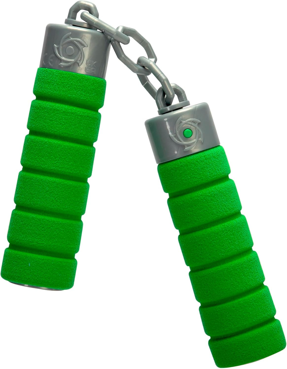Successivo Ninja Nunchaku, suono, manico avvolto in morbido materiale, 13cm, gioco di ruolo, da 3 anni, verde Action figures Naty Shop