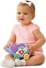 Vtech Baby Little Pushing Elephant - Giocattolo interattivo push and play - Con canzoni, melodie, frasi e suoni - Per bambini da 6 a 36 mesi Baby Toys Naty Shop