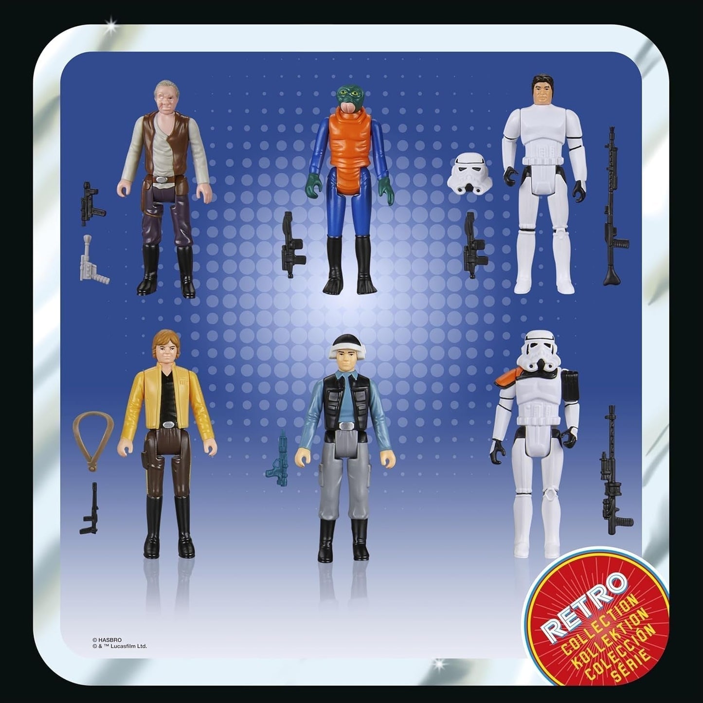 Collezione retrò Star Wars Star Wars: Una nuova speranza Confezione multipla da 6 action figure Action figure da 9,5 cm Naty Shop