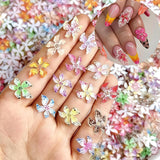 Set di 50 ciondoli per unghie 3D Blume, accessori per unghie colorate, ciondoli per unghie e ciondoli artistici per unghie, perfetti per nail art, decorazioni per mani e design fai da te