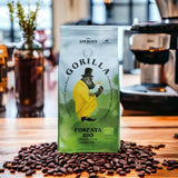 Caffè Gorilla Foresta, confezione doppia, 2 x 1 kg, chicchi tostati | Miscela Arabica, grani interi | Macchina per caffè espresso portafiltro completamente automatica | Caffè espresso