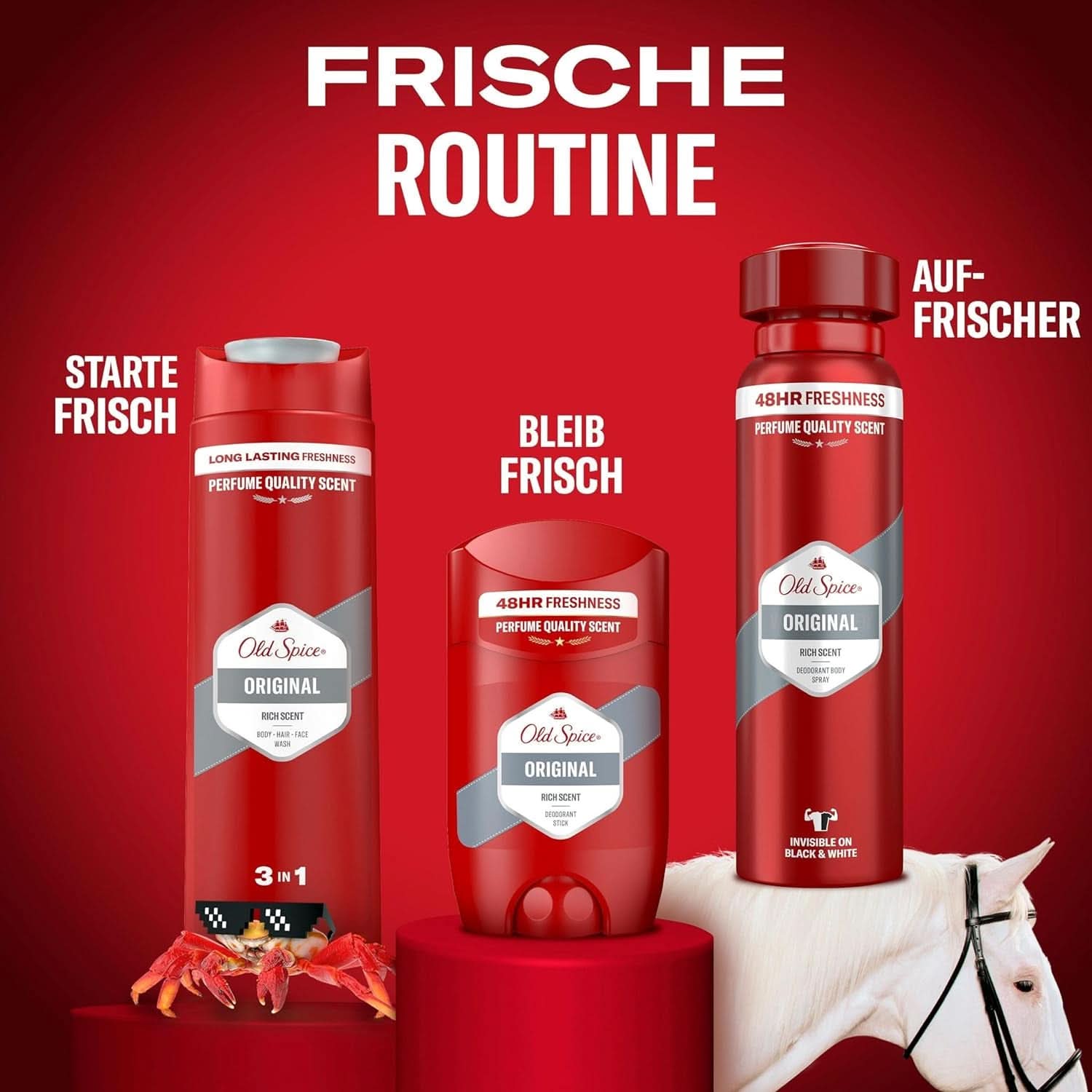 Old Spice Gel Doccia e Shampoo 3 in 1 Original per Uomo, Doccia e Bagno da 250 ml Naty Shop
