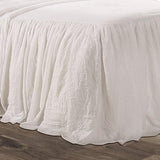 Copriletto Lush Decor con gonna a balze, poliestere, bianco, matrimoniale Letti e coperte Lush Decor