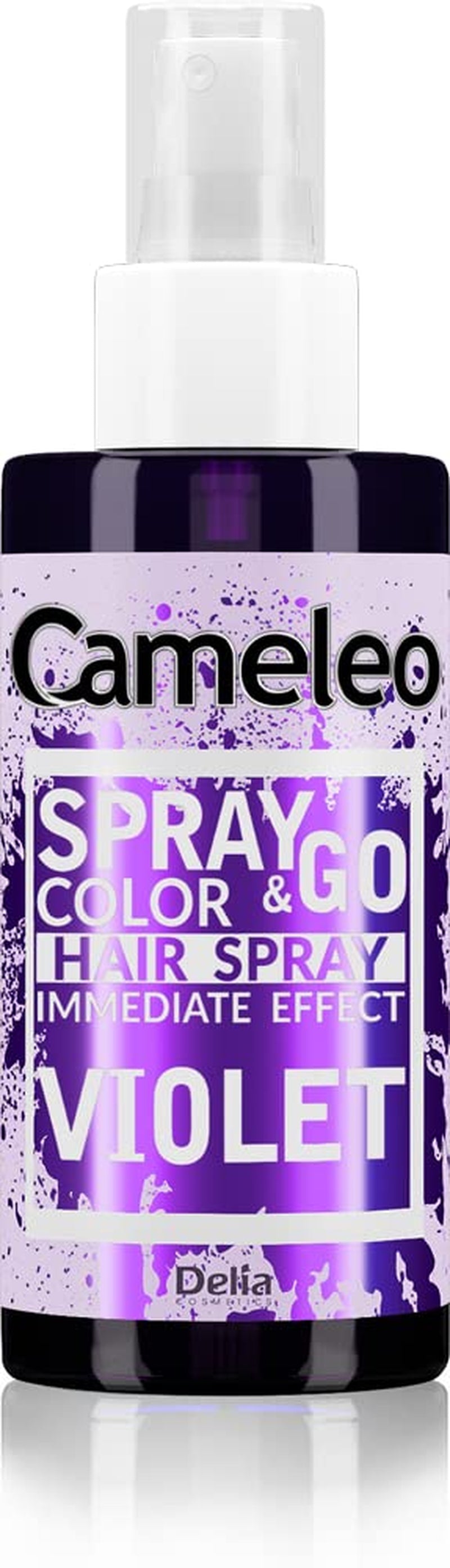 Cameleo - Spray & Go - tinta spray per capelli - viola - per capelli biondi, biondo platino e grigi - basta spruzzare e via - semipermanente - risultato immediato - tinta spray per capelli carnevale - 150 ml Naty Shop Tintura Per Capelli Viola 150 Ml (1 confezione)